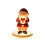 Christmas Statue Decoration with Base Resin Light- Santa Claus Pattern  Ornaments Decorative Desktop Night Light 1