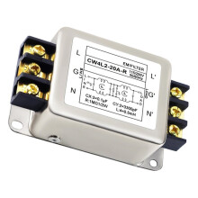 Single-Phase Bipolar Filter Suppression AC 220V Power Purification Unit CW4L2-20A-R Terminal Block Installation