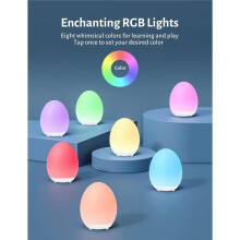 Baby Night Light Eye-Caring Led Light Egg Light for Nursery with 8 RGB Colors Changeable 1h Timer &Touch Control
