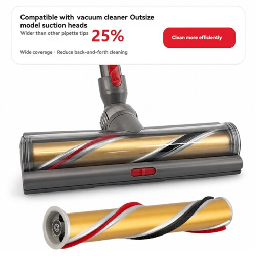 Roller Brush Replacement Compatible with  Outsize XL Roll Bar Vacuum Attachments Cordless Vacuum Cleaner  Replacement 1