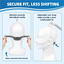 Replacement Headband with Arm for DreamWear Headgear Nasal Pillow Masks Adjustable Soft Strap