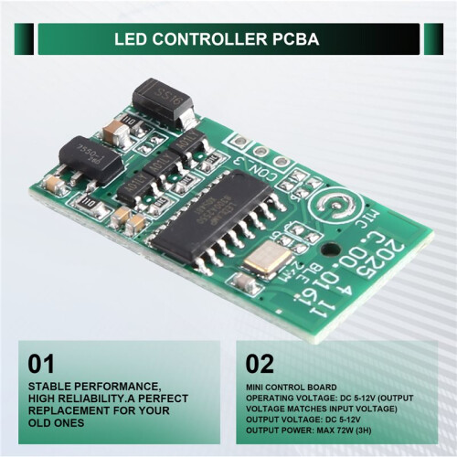 APP Controlled RGB  PCBA Module Car Interior LED Ambient Light Driver Board DC5-12V 2
