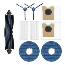 9-Pack Reservdelar för  Omni C20: 1 Huvudborste, 2 Sidoborstar, 2 Filter, 2 Moppkuddar, 2 Dammsäckar