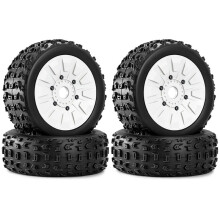 17mm Hex RC Off Road Wheels Tires 118.6x42mm for 1/8 Arrma Typhon Jato FS RC Car Upgrade Parts White