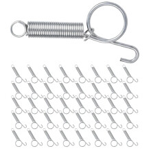 50 Pack Multi-Functional Metal Finger Spring Hook for Rabbits Cage Door Dog Crate Lock Cat Door for Fixing