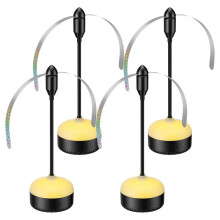 4 Stück Fliegenwickler für Tische, Warmweiß LED/Weiche Blätter Wiederaufladbarer Fliegenvertreiber, Ideal für Küche Camping Terrasse