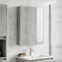 vidaXL Badezimmerspiegelschrank Graues Sonoma 43 x 11,5 x 60,5 cm