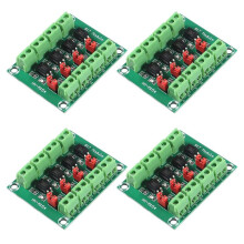 4Pcs PC817 Module D'Isolement Optocoupleur 4 Canaux, Carte Adaptateur de Convertisseur de Tension D'Isolement Photoélectrique 3.6-30V