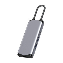 Type-C Expansion Dock to 4K -Compatible Gigabit Ethernet 10Gbps USB Splitter PD100 Fast Charging