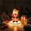 Christmas Statue Decoration with Base Resin Light- Santa Claus Pattern  Ornaments Decorative Desktop Night Light 5