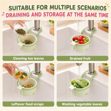 Paniers de Filtre Suspendus pour Évier de Cuisine en Pack de 2 pour Laver les Fruits et Légumes/Filtrer les Résidus Alimentaires