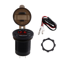 Motorrad Dual USB Ladegerät Steckdose 5V 2.1A Schnellladung Wasserdichter Stromanschluss LED USB-Anschluss für Motorräder Auto
