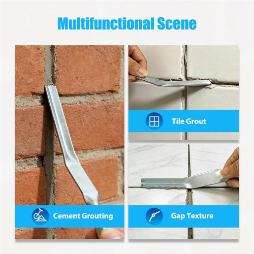 4 Pack Brick Jointer Tool, 1/2" X 5/8" Steel Brick Jointer for Masonry, Dual End Mortar Tool for Repointing 1