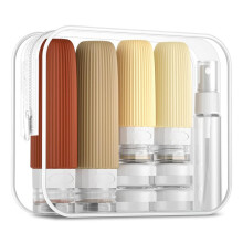 Set di Bottiglie da Viaggio, Contenitori In Silicone Approvati A Prova di Perdite per Articoli da Toeletta per Balsamo, Shampoo, Lozione
