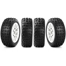17mm Hex RC Off Road Wheels Tires 118.6x42mm for 1/8 Arrma Typhon Jato FS RC Car Upgrade Parts White