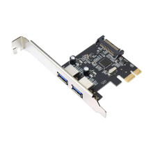 2 Port PCIE to USB3.0 Expansion Card PCIE USB Adapter Support X4x8 X16 PCIEX1 to 2-Port USB-A Card