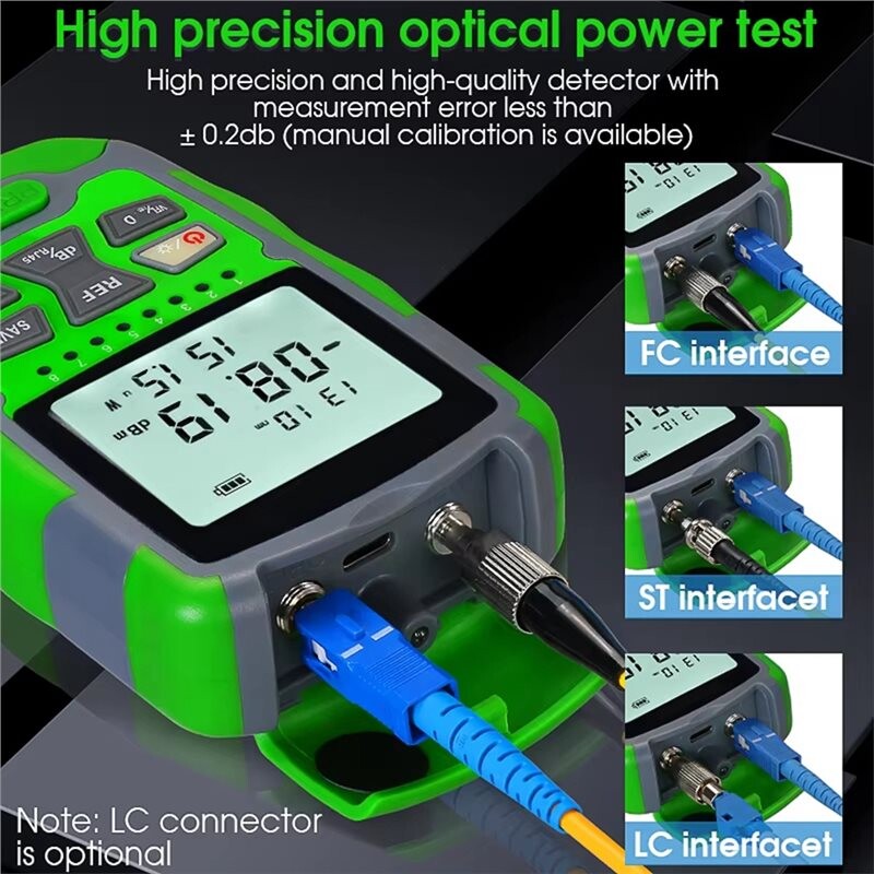 Opm Faqs AUA-MC50 1MW Wiederaufladbares Optisches Leistungsmessgerät 4 in 1 ...