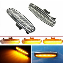Dynamic LED Side Mirror Turn Signal Lights for EX25 EX35 EX37 J50 FX30d FX35 S51 White