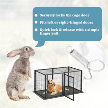 50 Pack Multi-Functional Metal Finger Spring Hook for Rabbits Cage Door Dog Crate Lock Cat Door for Fixing