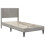 VidaXL vidaXL Bed Frame with Headboard Light Grey 90 x 190 cm Velvet 5