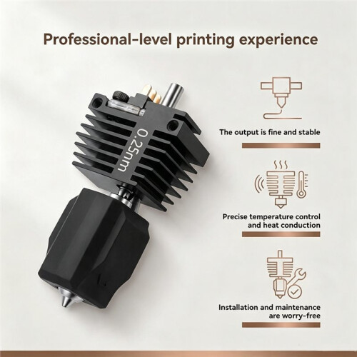Hotend Kit for Flashforge Creator 5/5 Pro,Quick Swap Integrated Metal Nozzle for Flashforge C5/5 Pro 3D Printer 0.25mm