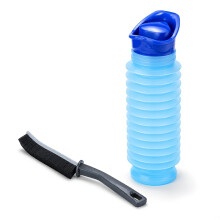 Outdoor Convenience Kit: Portable Foldable 750ml Emergency Toilet Cleaning Brush - Compact and Lightweight Design,