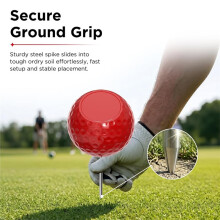 Tee Box Markers met Stalen Grondspikes, 2 Pack Hellende ABS Lichamen, Veilige Grondplaatsing, Golfbanen