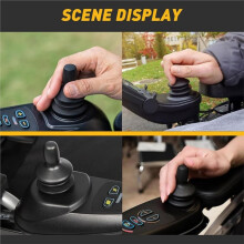 8 Pièces Bouton et Soufflet de Joystick pour Fauteuil Roulant, Capuchon de Bouton de Joystick pour Scooter de Mobilité et Fauteuil Roulant