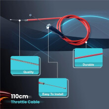 7/8" 22mm Handlebar Grips Throttle Cable for 50-250cc ATV Quad Pit Dirt Bike