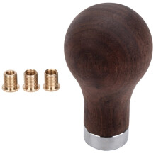 Solid Wood Gear Shift Knob - Vintage Manual Gear Shift Handle (Adapter Nut Included) for Car Interior Modification