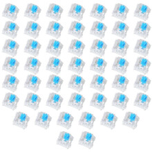 87 Peças de para Switches de Teclado Mecânico Azuis, 3 Pinos Pré-Lubrificados Clicky, À Prova de Poeira e Água para Teclados Mecânicos