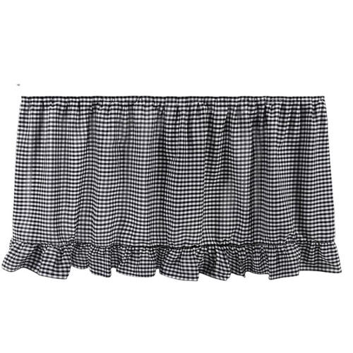 6ft Black White Checkered Gingham Table Skirt Ruffle Tablecloth for Classroom Decor