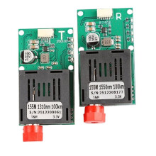 100KM TTL Optical Transceiver Module TX RX Fiber Transceiver Optical Terminal Equipment FC Interface AV/VCC/GND