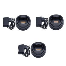 3PCS Radio Fast Charger for GP3188,GP3688,EP459,DEP450 Includes Power Adapter Desktop Charger EU Plug