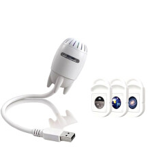 Projector Night Light, USB Star Projector with 3 Films, Adjustable LED Lamp for Bedroom Ceiling and Room Decor