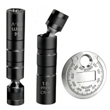 14mm&16mm Magnetic Swivel Socket 3/8" Drive 12 Point CR-V Steel Standard Sockets Removal Tool A