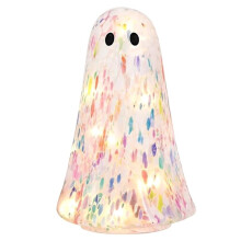 Halloween Decor Resin Statue Light Confetti Figurine Glowing Resin Halloween Decor Warm Led Desk B