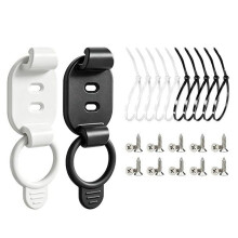 20pcs Wall-Mount Cable Management Clips (Screws Included) - Flexible Loop Cable Organizers for Desktops, Homes, Offices