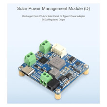Solar Power Manager Modul (D), Solar-Laderegler USB, Unterstützt 6V-24V Solarpanel und Type-C-Netzadapter