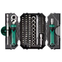 80PCS Ratchet Screwdriver Bit Set, Multi-Function Socket Wrench Repair Tool Kit, CR-V Steel Magnetic Bits