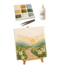Meerglas-Kunstset, Glaubensbasiertes Bastelset, Bunte Glasstücke, Handgefertigtes Deko-Set, für Erwachsene & Anfänger