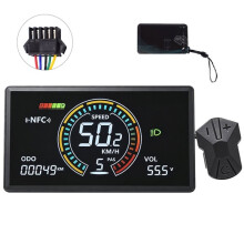 H8C E-Bike NFC LCD Display Meter 24V/36V/48V/60V Speedometer UART Electric Scooter NFC LCD Color Animated Meter SM5PIN