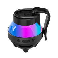 Wireless Speaker RGB Ambient Light Clip Hook Waterproof Stereo Bass Rechargeable Travel Music Speaker A