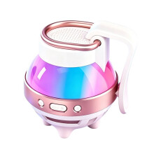 Altavoz Inalámbrico con Luz Ambiental RGB Clip de Gancho Impermeable Graves Estéreo Recargable Altavoz de Viaje para Música C