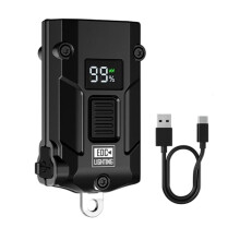 M12 EDC Dual Light Led Small Flashlight Keychain Torch Pocket Flashlight 300 Lumens for Camping Travel Emergency A