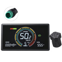 Pantalla LCD para e-Bike H8C 24V/36V/48V/60V Velocímetro UART Cuentakilómetros para Scooter Eléctrico Pantalla LCD A Color Animada 5PIN
