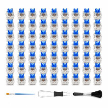 Mechanical Keyboard Switches Clicky Tactile 60PCS 3Pin 5Pin Fit DIY Set Puller Brush Repair Upgrade Parts