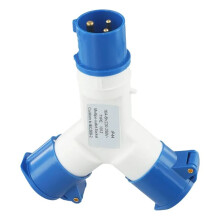 High Performance Splitter for 220v Power Access 2 Way Splitter 16A 3 Pin Industrial Field Plug and Wall Socket
