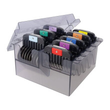 For Pro Animal Stainless Steel Attachment Comb Set, 8 Cutting Lengths, Color-Coded Dog and Cat Clipper Guides
