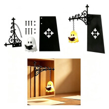 Library Lantern Decorative Bookshelf Lighting with Warm LED Nightlight, Hanging Shelf Lamp for Literary Lovers
